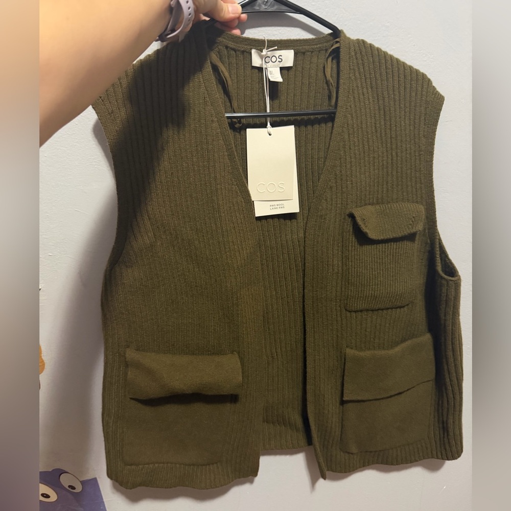 COS Ribbed Merino Wool Utility Tank Top Small - Picture 7 of 7